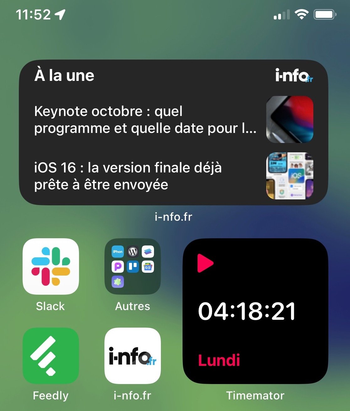 Application widget i-nfo.fr