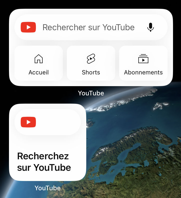 widget YouTube