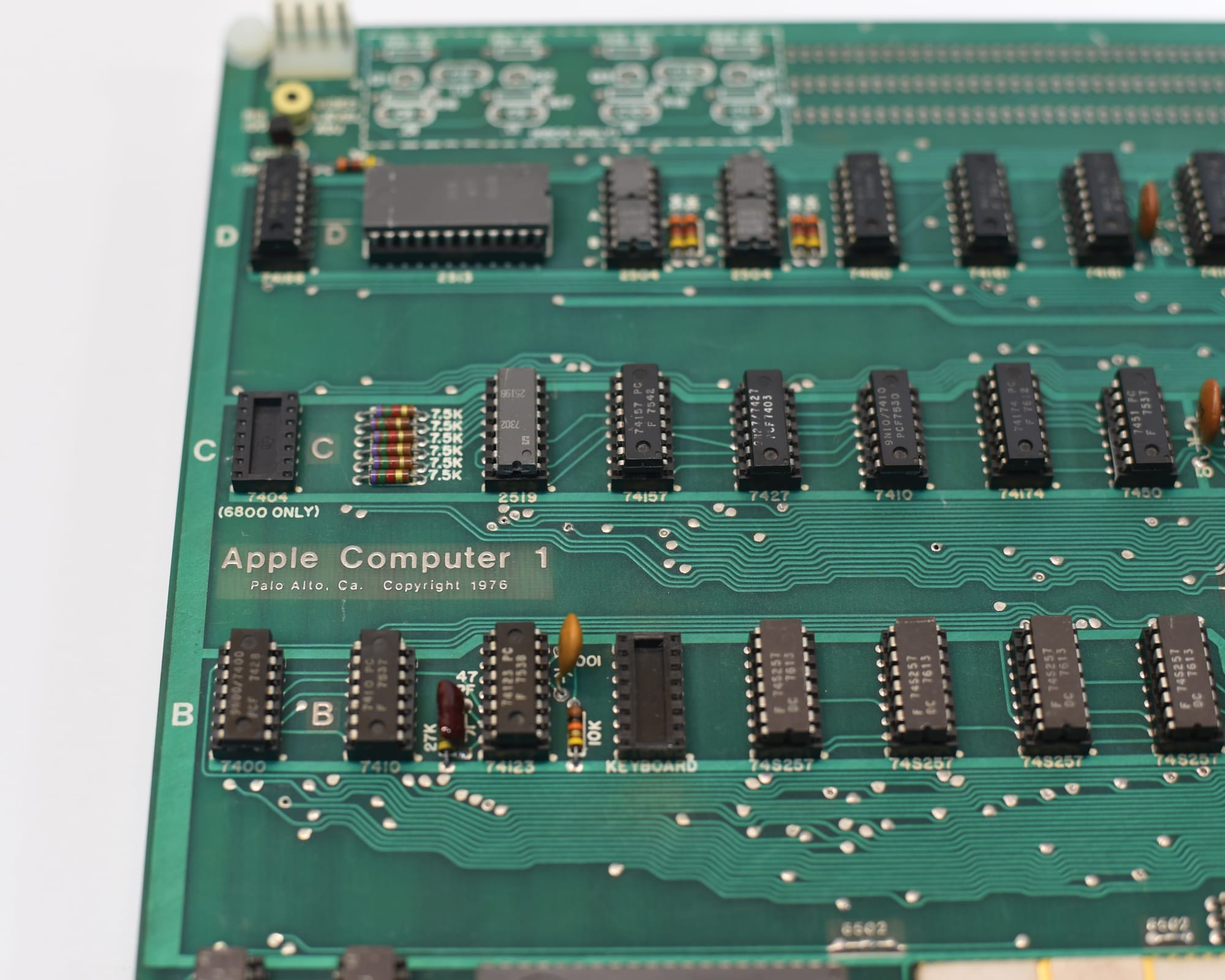 Ordinateur Apple 1 de Steve Jobs carte logique