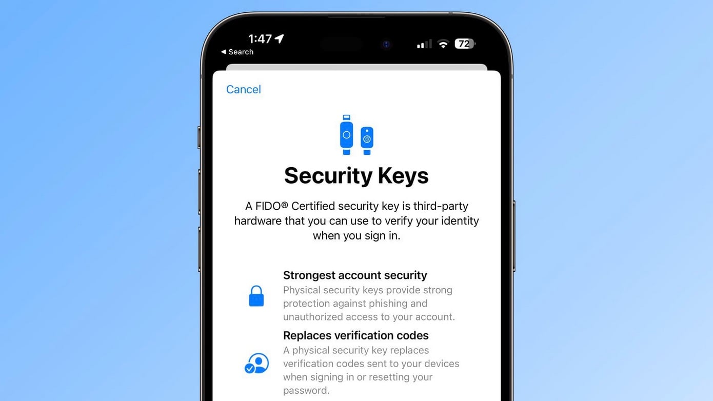 security key iOS