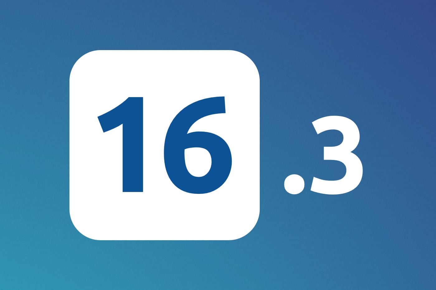 iOS 16.3 fond bleu