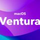 macOS Ventura fond violet