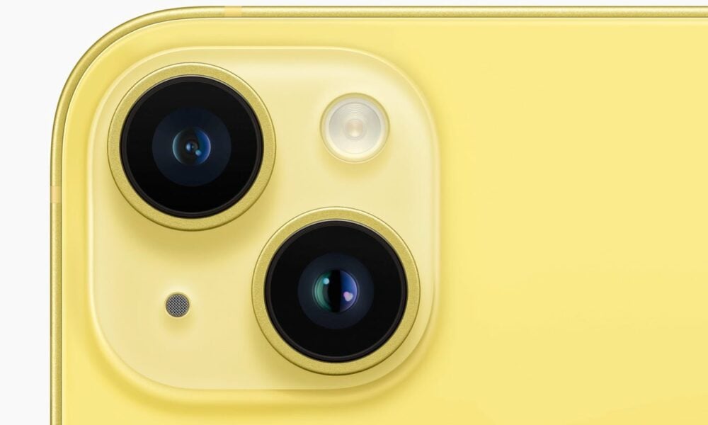 iPhone 14 jaune dos