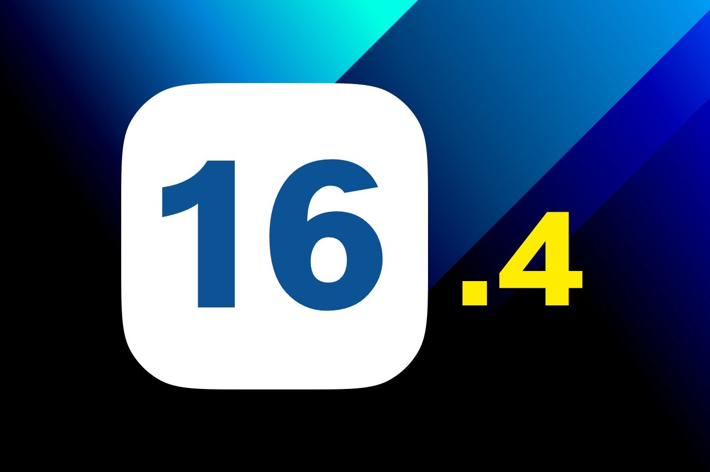 iOS 16.4 jaune et bleu