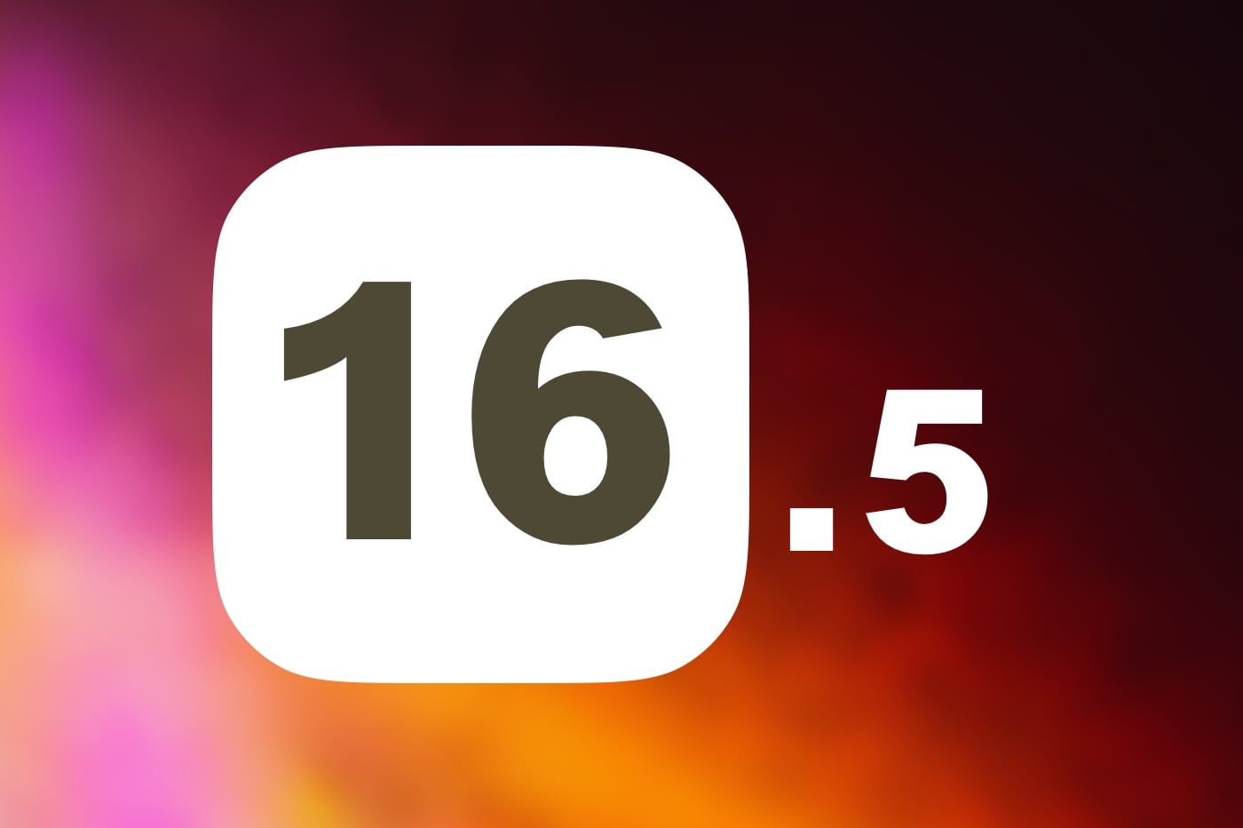 iOS 16.5 fond rouge