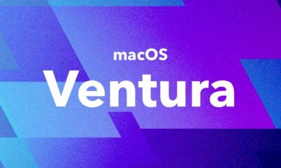macOS Ventura fond violet droit