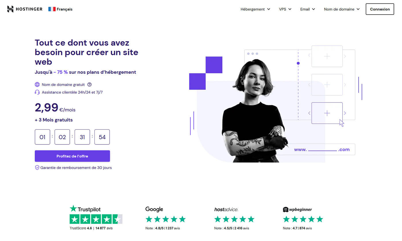 Hostinger hébergeur web
