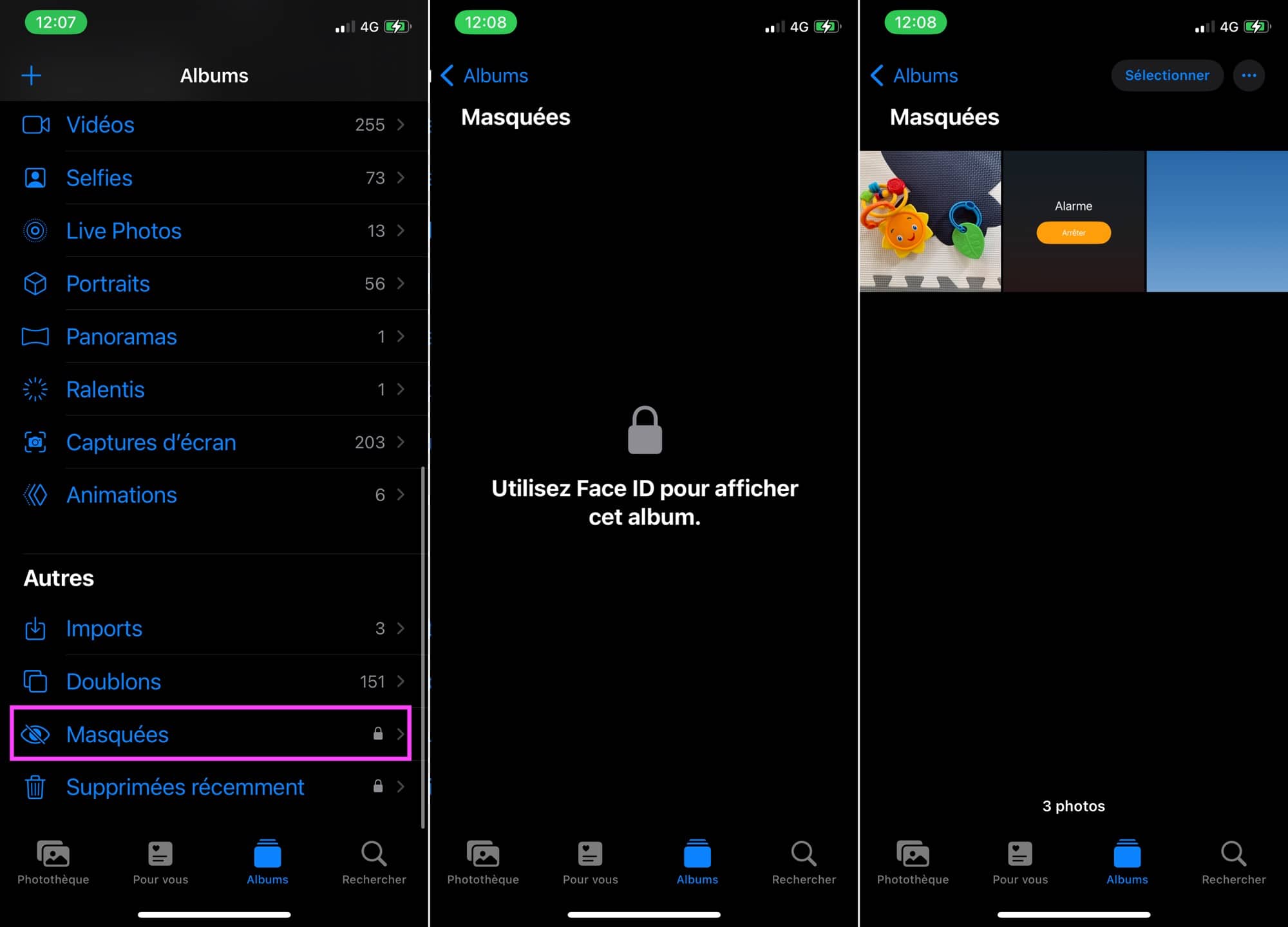 Album images masquées