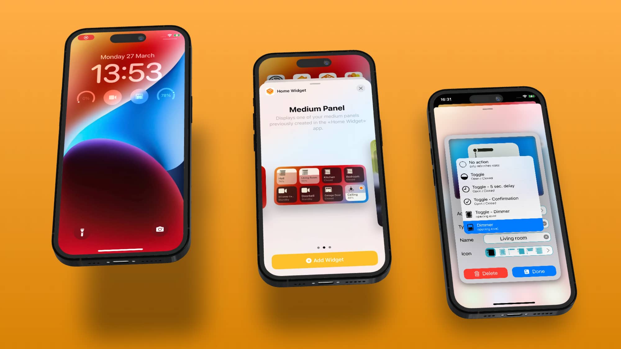 Application Home Widget iPhone