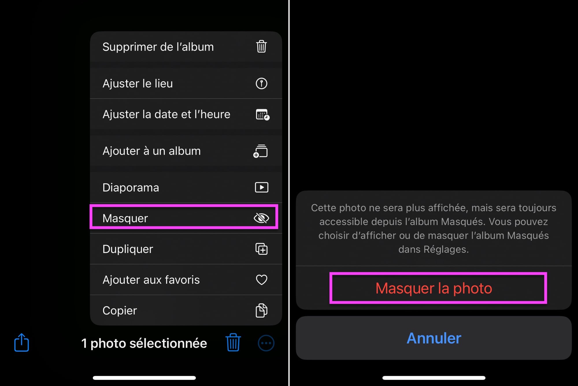 Masquer image iOS