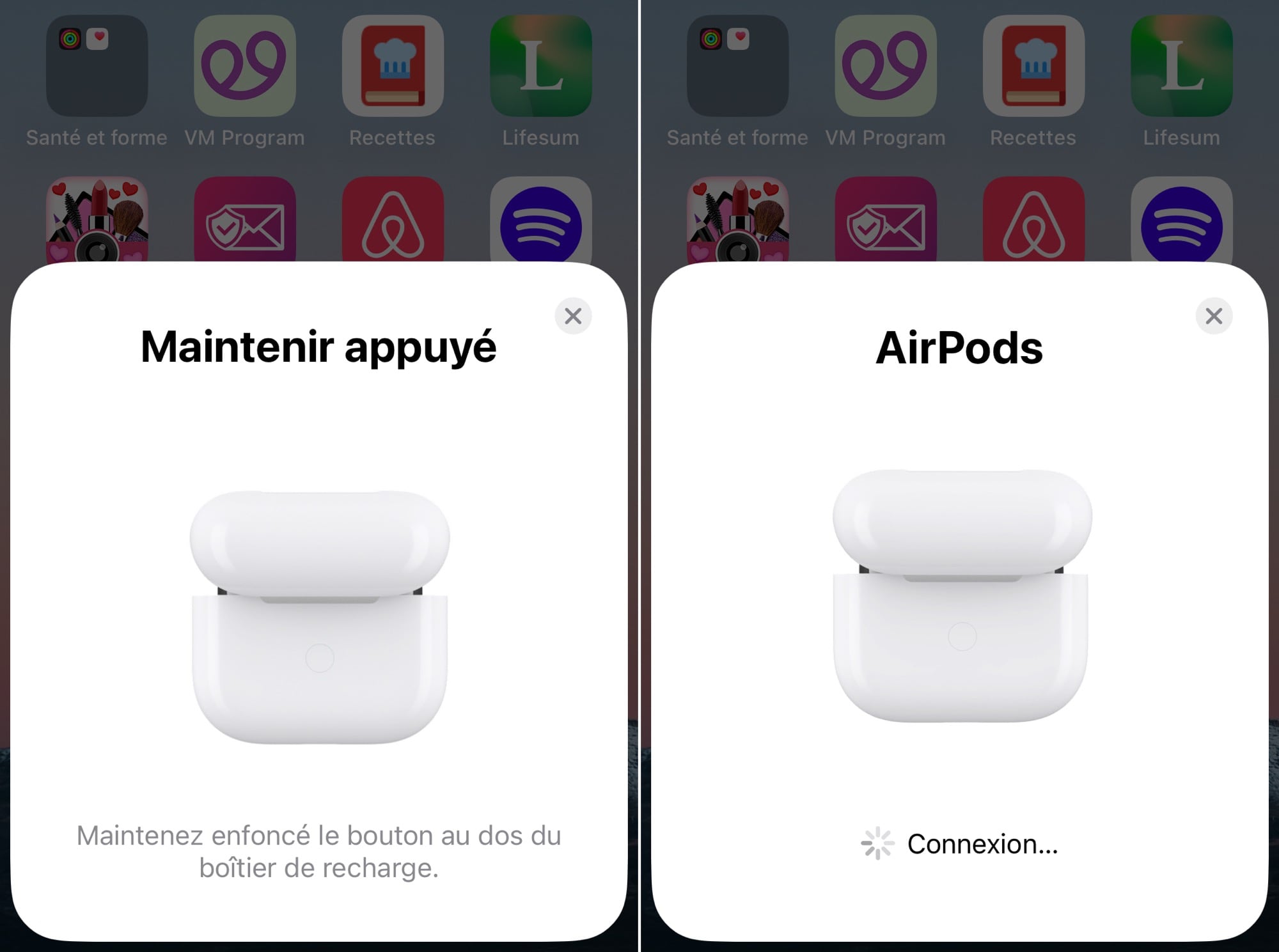 Configuration AirPods iPhone