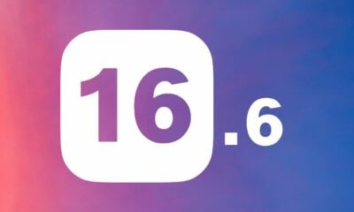 iOS 16.6 fond bleu