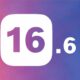 iOS 16.6 fond bleu