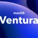 macOS Ventura fond violet
