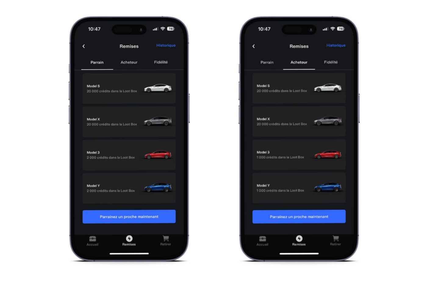 Bonus Parrainage Tesla