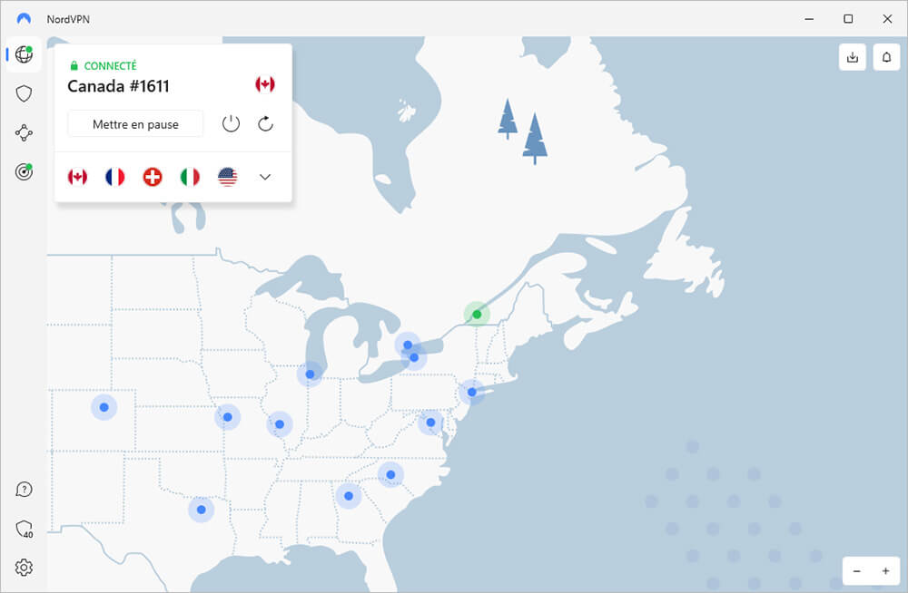 IP canadienne NordVPN