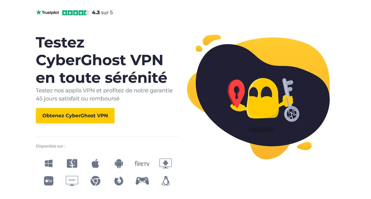 Бесплатный тест VPN Cyberghost