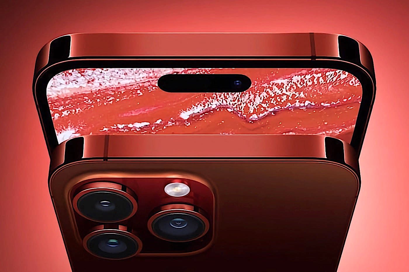 Concept iPhone 15 Pro rouge
