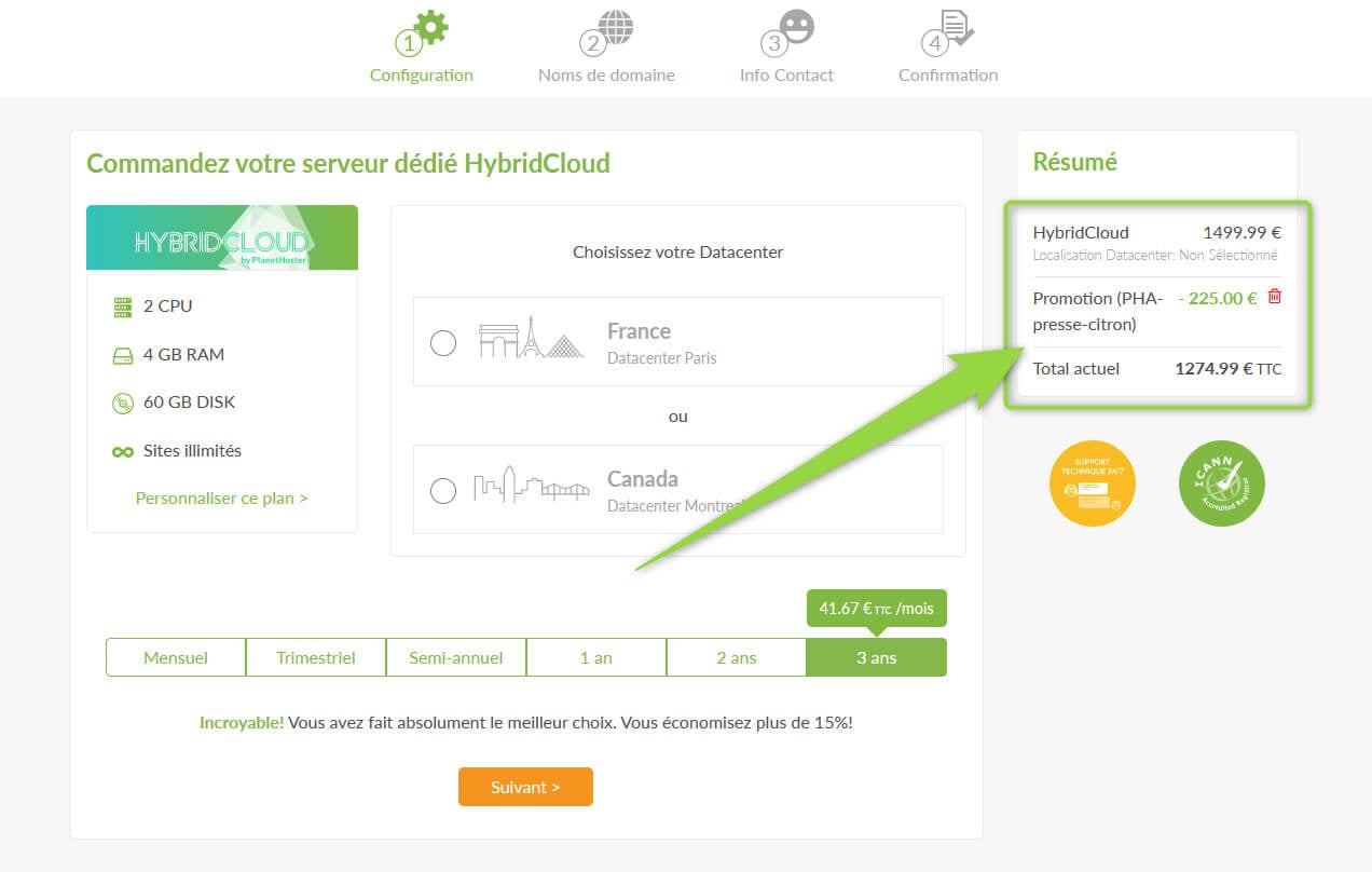 Code promo PlanetHoster HybridCloud