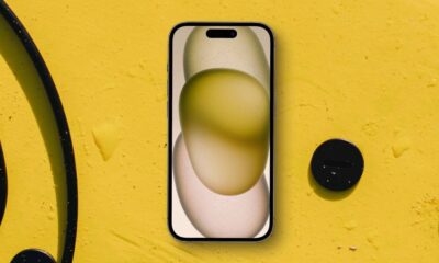 Fond d'écran jaune iPhone 15