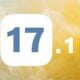 iOS 17.1 fond jaune
