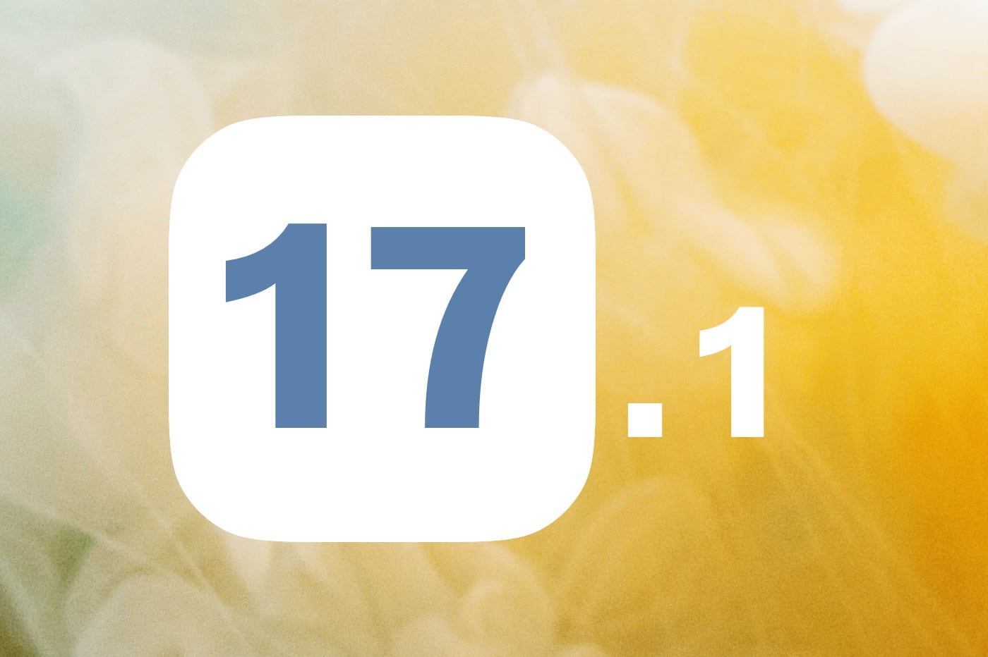iOS 17.1 fond jaune