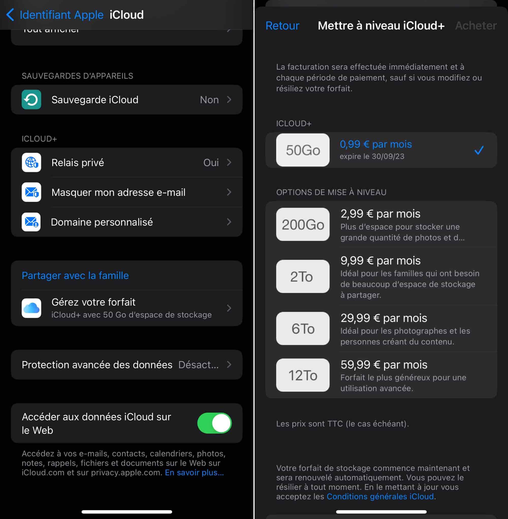 Offres iCloud+