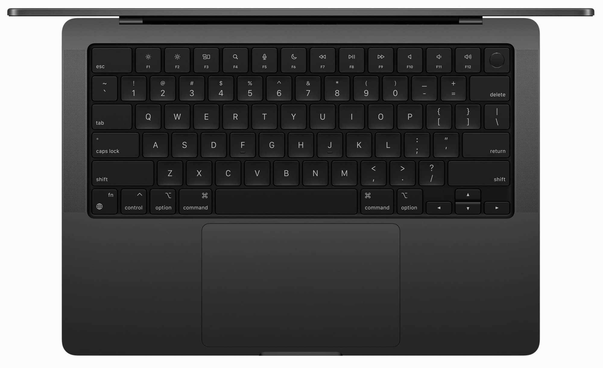 Apple MacBook Pro 14 et 16" M3 vue clavier