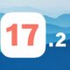 iOS 17.2 fond bleu