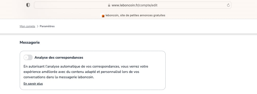 Site Leboncoin.fr et analyse des correspondances