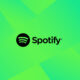 Spotify logo sur fond vert