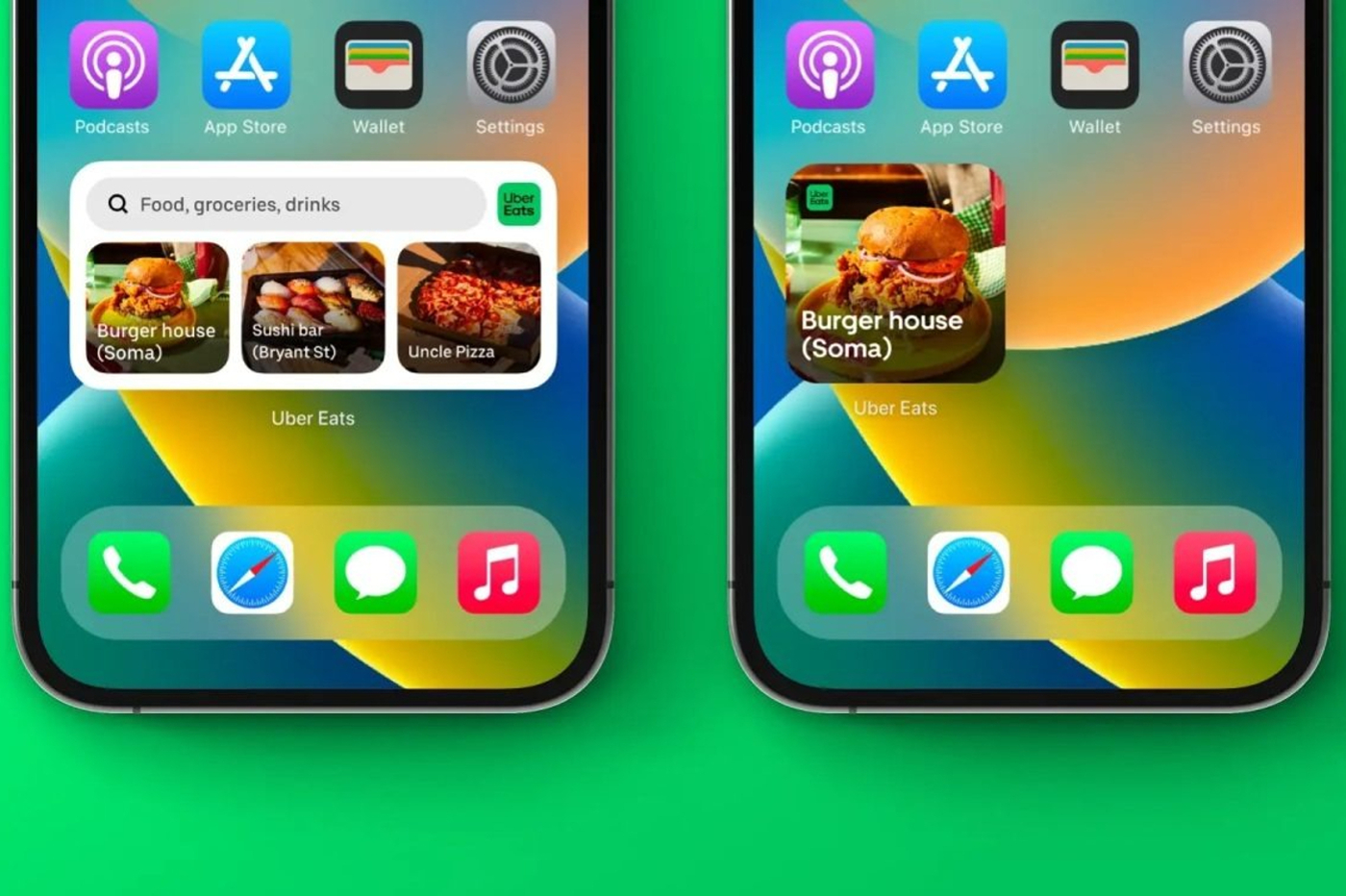 Uber eats widget