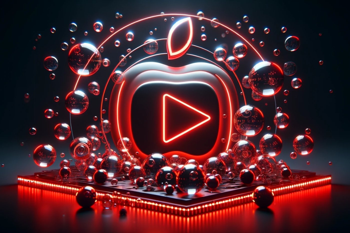 YouTube x Apple by Dall-E x iPhon.fr