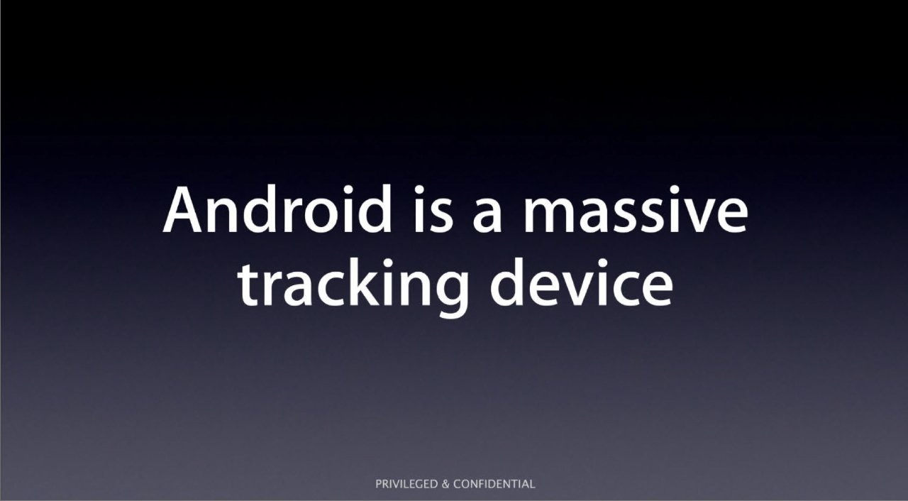Doc interne apple Android est un énorme dispositif de suivi antitrust goole