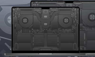 Fond d'écran MacBook Pro M3 Schematic noir