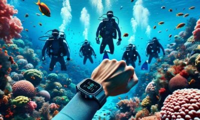 Plongeurs apple watch © Dall E x iPhon