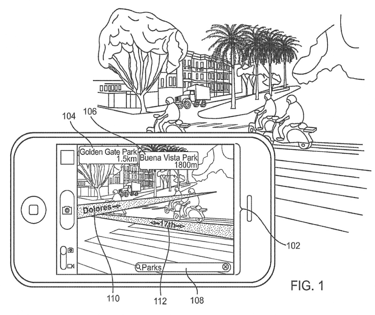 Brevet apple realite augmentee iPhone iPad croquis