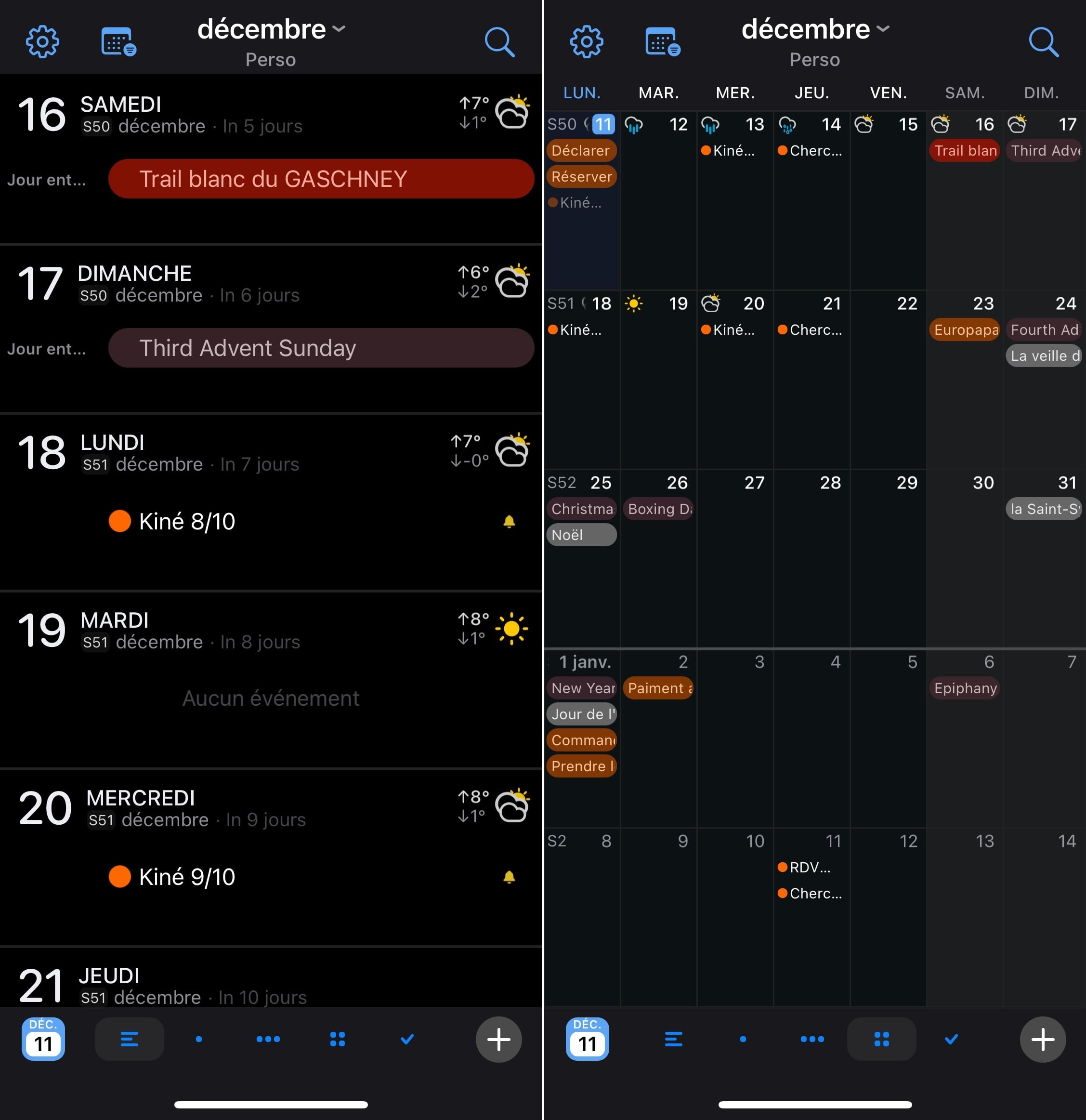 BusyCal météo
