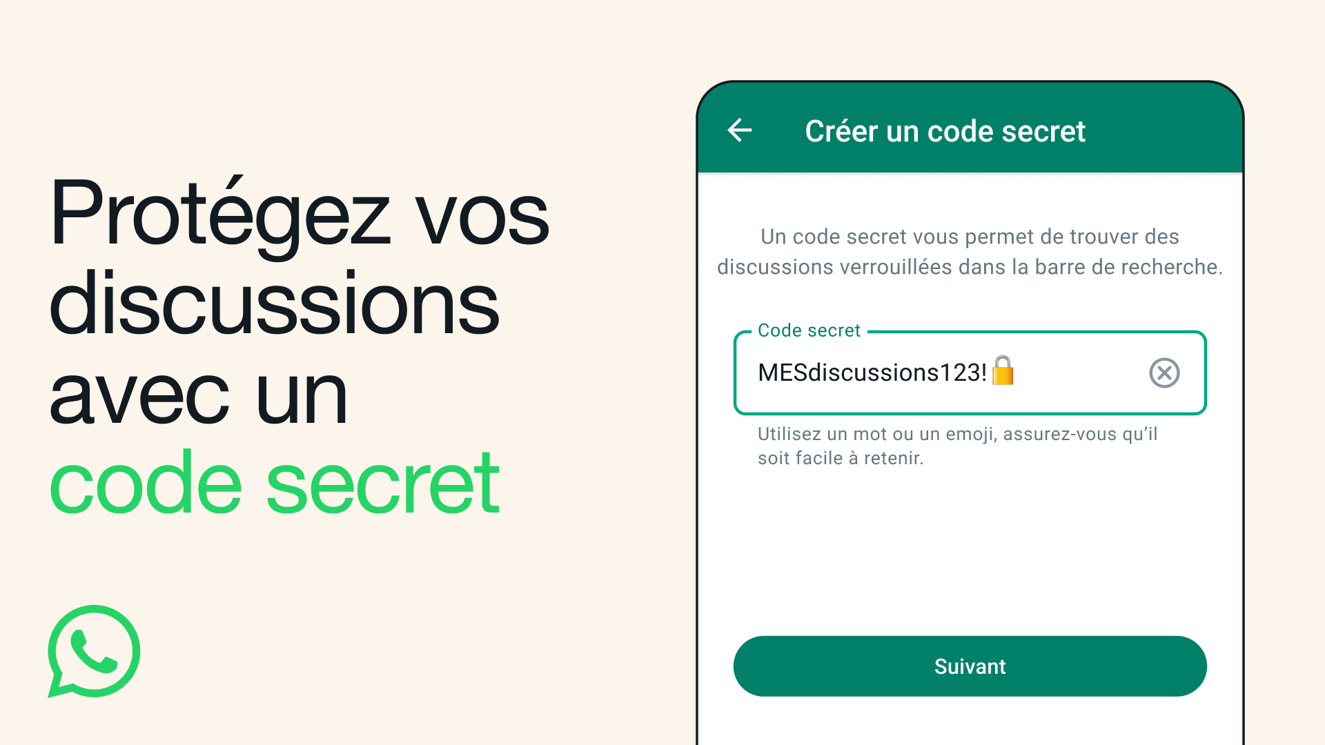 Code secret whatsapp