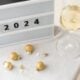 2024 nouvelle année verre champagne