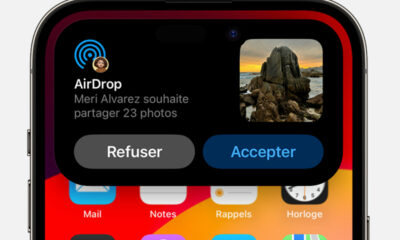Airdrop iPhone exemple