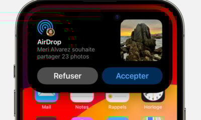 Airdrop iPhone exemple