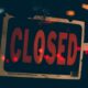 Boutique magasin fermé close