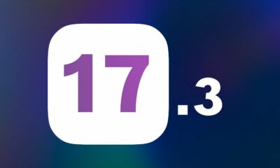 iOS 17.3 fond bleu