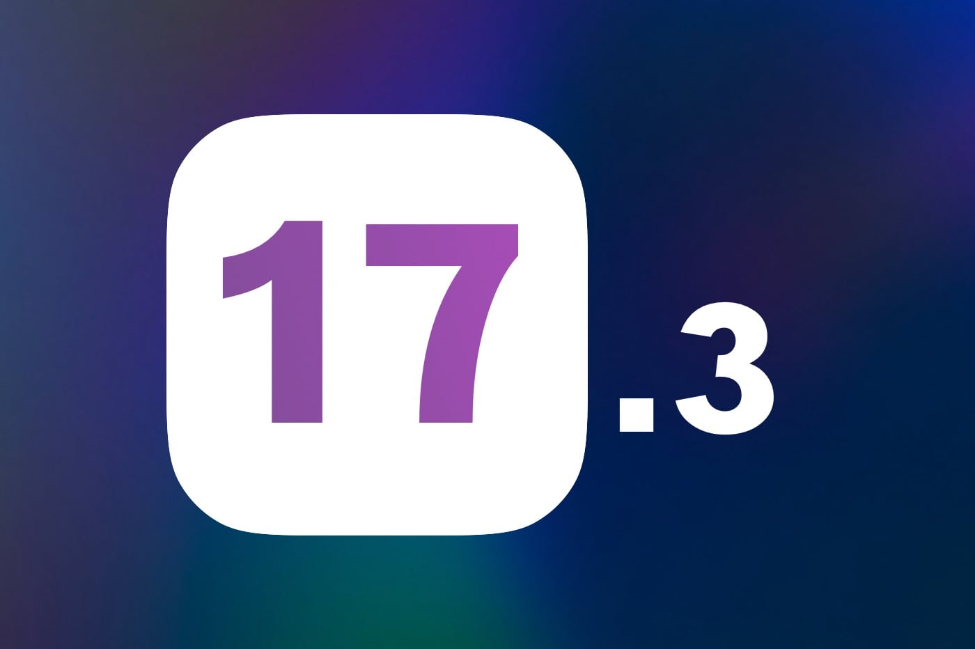 iOS 17.3 fond bleu
