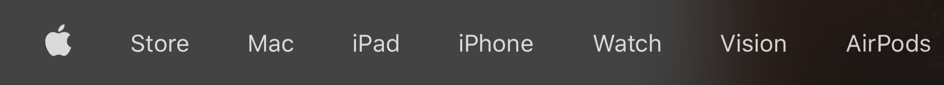 Nav barre apple sotre en ligne