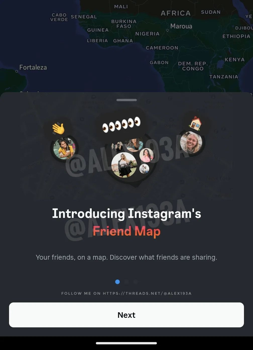 Instagram map amis