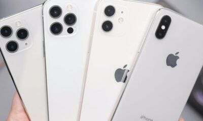 4 iPhone vus de dos