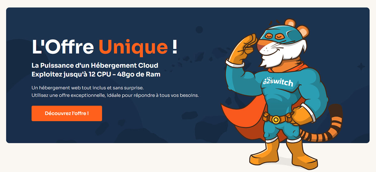 Offre hébergement unique o2switch