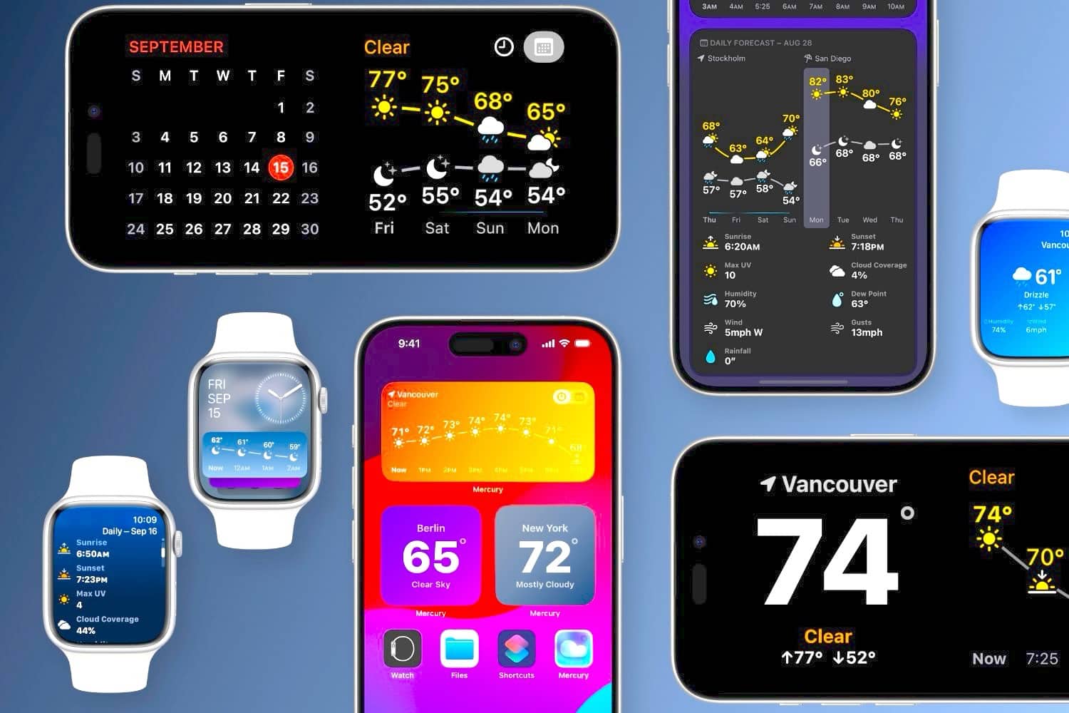 App météo Mercury iPhone